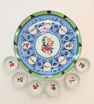 Spring Flowers Seder Plate and Cups